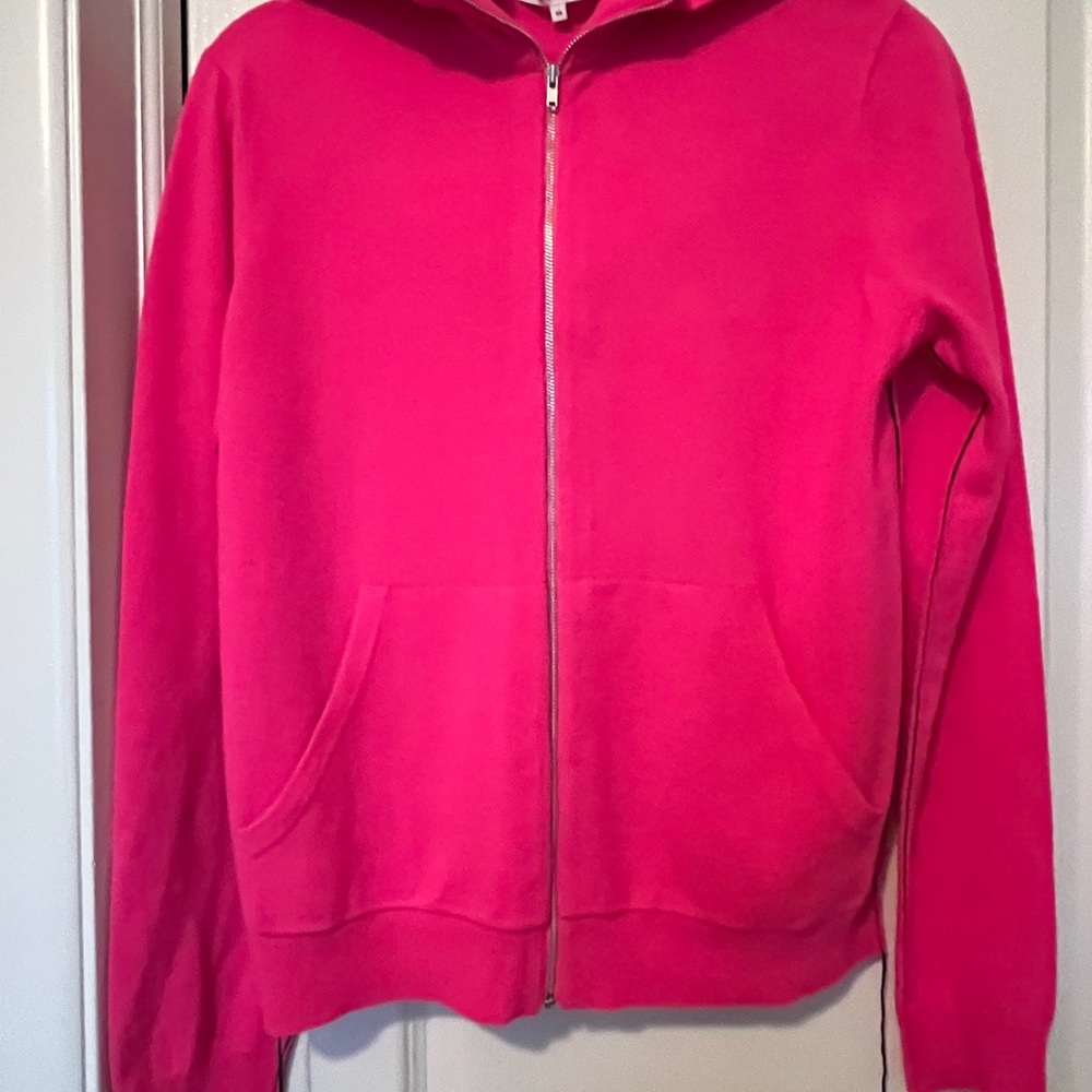 Vibrant Pink Zip-Up Hoodie